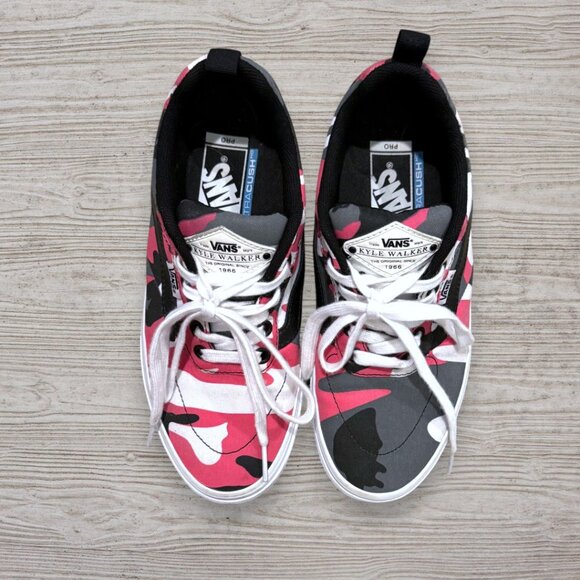 New Vans Kyle Walker Pro Red Pink Camo Sneakers Men’s 5 / Women’s 6.5 - Picture 1 of 7
